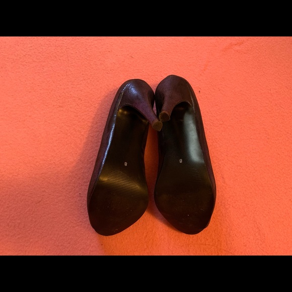 Gorgeous metallic purple/blue peep toe heels - Picture 4 of 5